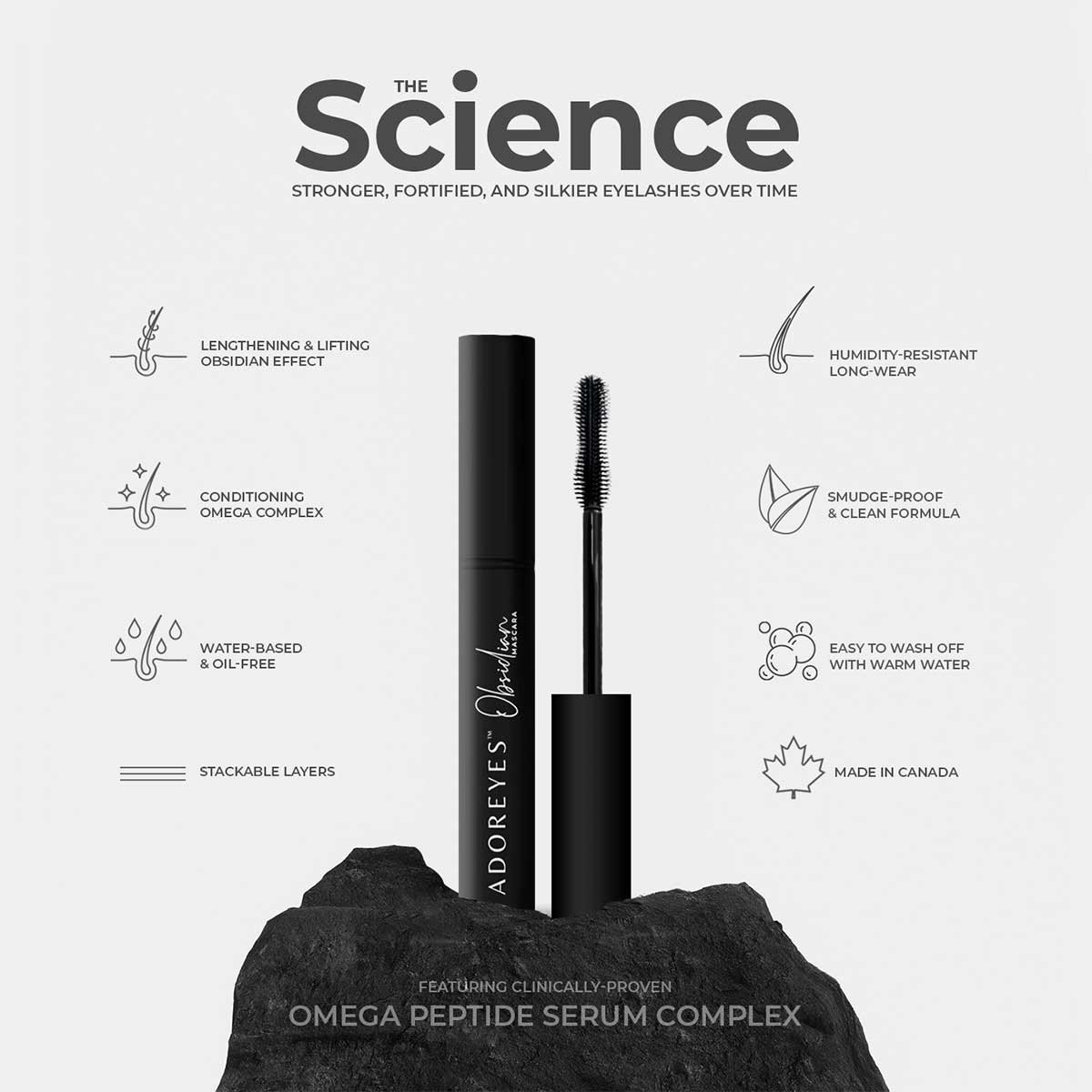 ADOREYES Obsidian Omega Peptide Complex Mascara - Image 2